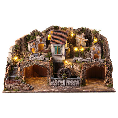 Borgo stile rustico per presepe napoletano di 12-16 cm 2