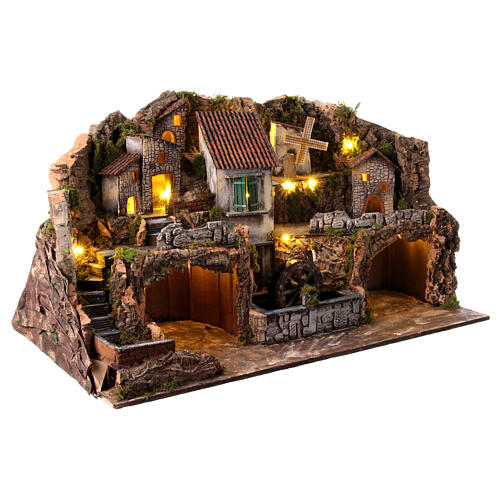 Borgo stile rustico per presepe napoletano di 12-16 cm 9