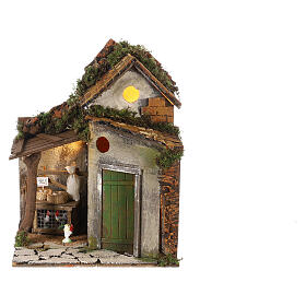 Miniature farmhouse 1700s style with chicken coop, for 10 cm Neapolitan nativity