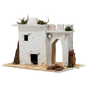 Arabic style house with pointed arch door for Neapolitan Nativity scene of 6 cm