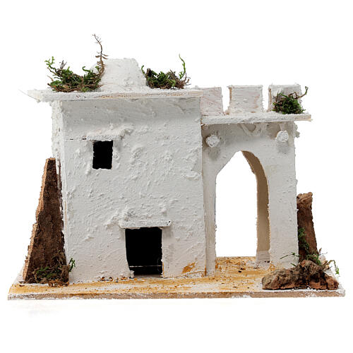 Arabic style house with pointed arch door for Neapolitan Nativity scene of 6 cm 1