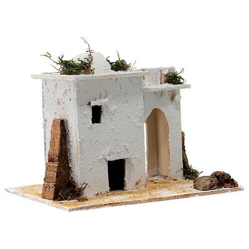 Arabic style house with pointed arch door for Neapolitan Nativity scene of 6 cm 3