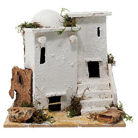 Arabic style house with staircase for Neapolitan Nativity scene of 6 cm