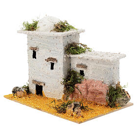 Arabic style house with fence for Neapolitan Nativity scene of 6 cm