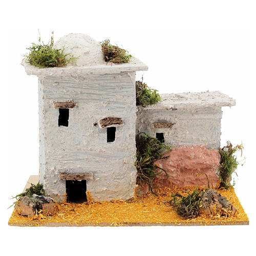 Casa en estilo árabe con cerca para belén napolitano de 6 cm 1