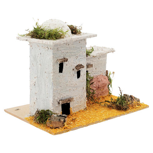Casa in stile arabo con staccionata per presepe napoletano di 6 cm 3