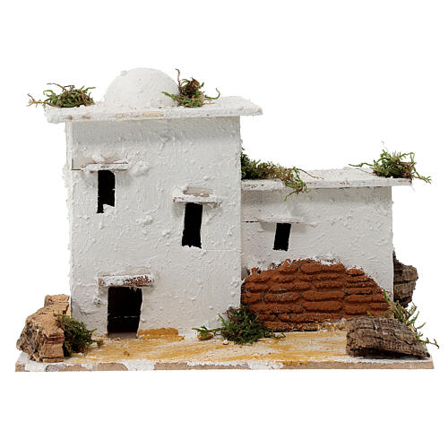 Casa em estilo árabe com cerca para presépio napolitano com figuras de 6 cm de altura média 1