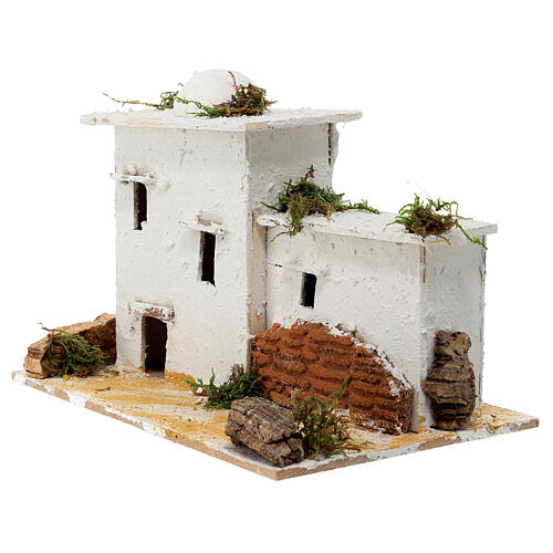 Casa em estilo árabe com cerca para presépio napolitano com figuras de 6 cm de altura média 3