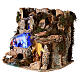Paysage grotte et Nativité lumière effet nocturne 30x35x25 cm s3