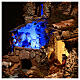 Paysage grotte et Nativité lumière effet nocturne 30x35x25 cm s6