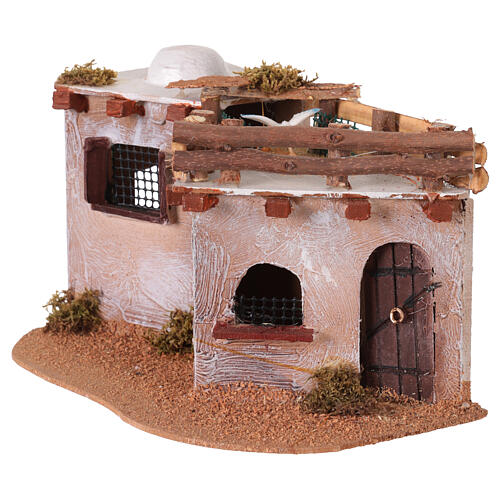 Borgo arabo con terrazzo per presepe con luci 15x25x15 cm 4