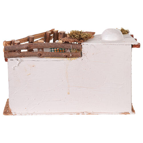 Arab village with terrace for nativity with lights 15x25x15 cm 5