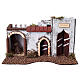Inn for nativity in Arabian style with lights 15x30x15 cm s1