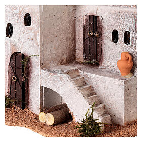 Casa per presepe in stile arabo con scale 15x20x15 cm