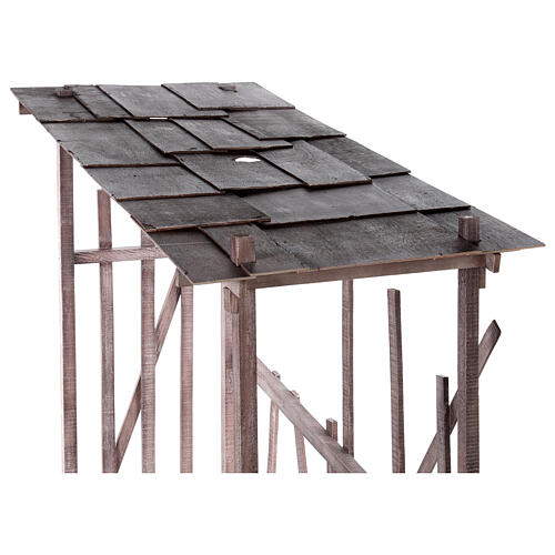 Holzhütte für Krippe, 150x150x55 cm 2