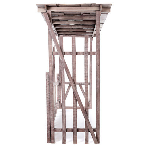 Holzhütte für Krippe, 150x150x55 cm 4