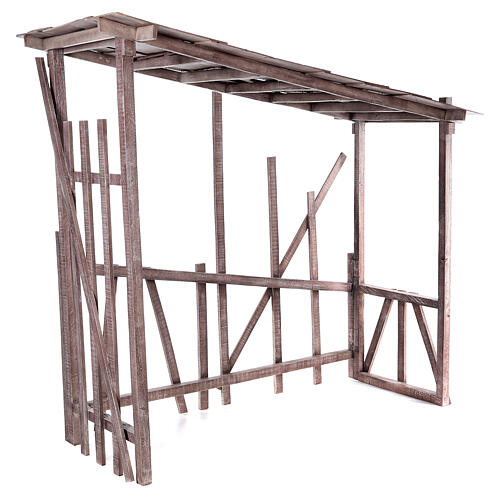 Holzhütte für Krippe, 150x150x55 cm 5