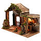 Stable with hay, for Neapolitan nativity 8 cm s2