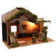Stable with hay, for Neapolitan nativity 8 cm s3