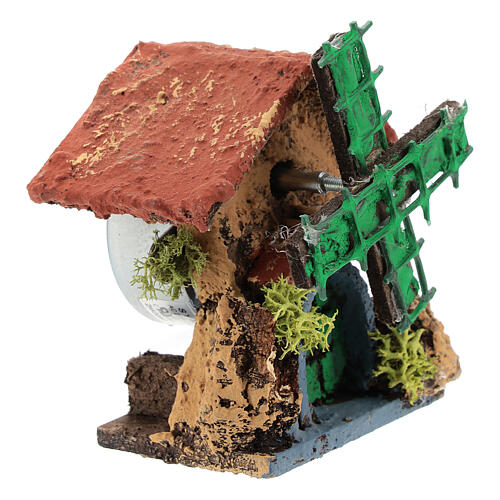 Miniature windmill with stable 10x5x5 cm, for 4-6 Neapolitan nativity 3