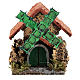 Casa de fazenda com moinho de vento 10x10x5 cm para presépio napolitano com figuras de 4-6 cm de altura média s1