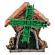 Casa com moinho de vento eléctrico 10x5x5 cm para presépio napolitano com figuras de 4-6 cm de altura média s1