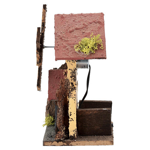 Ruchomy wiatrak 15x10x5 cm, szopka neapolitańska 6-8 cm 4