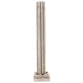 Colonna con striature stuccata per presepe napoletano di 12-14 cm