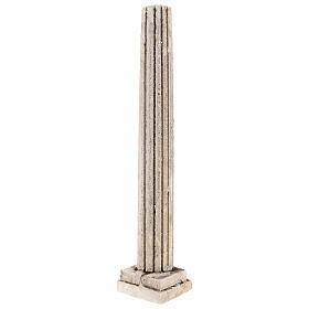 Colonna con striature stuccata per presepe napoletano di 12-14 cm