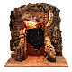 Rustic Nativity stable with nighttime background, for 10 cm Neapolitan nativity s1