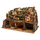 Nativity scene setting village with lights, waterfall for 6-8 characters 50x80x80 cm s2