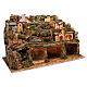 Nativity scene setting village with lights, waterfall for 6-8 characters 50x80x80 cm s3