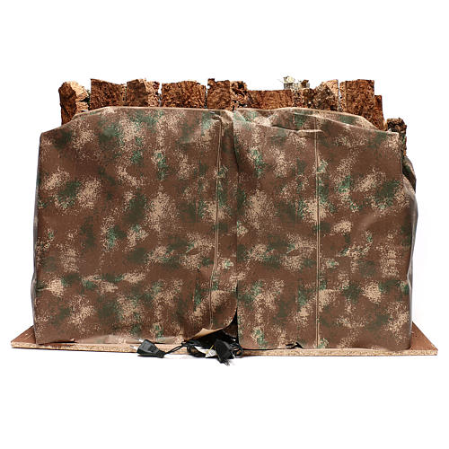 Village crèche lumières chute d'eau avec pompe 50x80x80 cm pour crèche de 6-8 cm 4