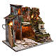 Nativity scene village setting with lights and fountain for 8 cm characters 30x45x40 cm s3