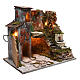 Nativity set village with lights working fountain 30x45x40 cm, for 8 cm nativity s3