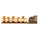 Wooden fence for Nativity scene 4x35x8 cm with lights for figurines 4-6 cm s1