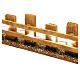 Wooden fence for Nativity scene 4x35x8 cm with lights for figurines 4-6 cm s2
