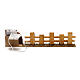 Wooden fence for Nativity scene 4x35x8 cm with lights for figurines 4-6 cm s5