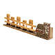 Miniature wooden fence, for 4-6 cm nativity 4x35x8 cm with lights s3