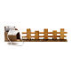 Miniature wooden fence, for 4-6 cm nativity 4x35x8 cm with lights s5