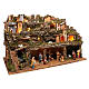 Borgo presepe luci cascata con pompa statuine 10 cm 50x80x80 cm s4