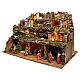 Lighted nativity village with functioning waterfall 10 cm statues 50x80x80 cm s3