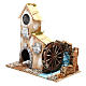 Cottage for Nativity scene with fake water mill for Nativity scene 8-10 cm s2