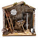 Hut with tools for Nativity scenes for figurines 8-10 cm s1