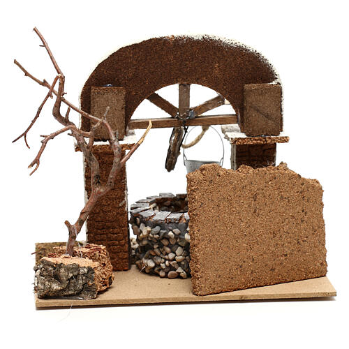 Poço com balde 15x20x20cm para presépio com figuras de 8-10 cm de altura média 4