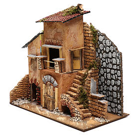 Cottage for Nativity scene 20x35x30 cm for figurines 4-6 cm