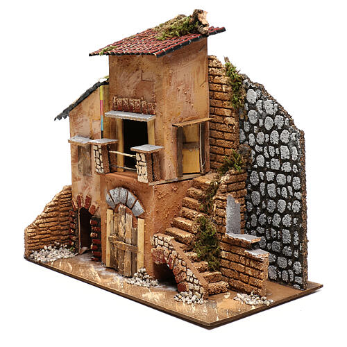 Miniature farmhouse facade 20x35x30 cm, for 4-6 cm nativity 2