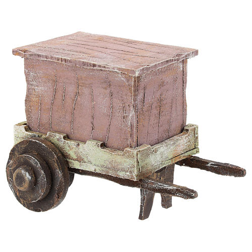 Wózek drewniany lalkarza szopka 10 cm 4