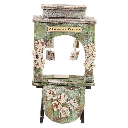 Kiosque du loto bois crèche 12 cm 1