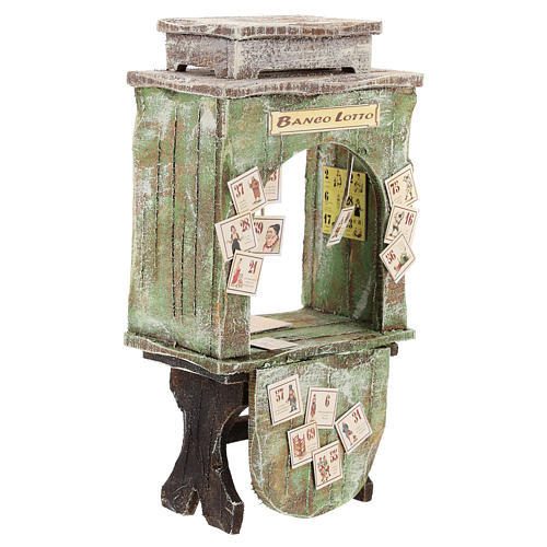 Banco del lotto legno presepe 12 cm 3
